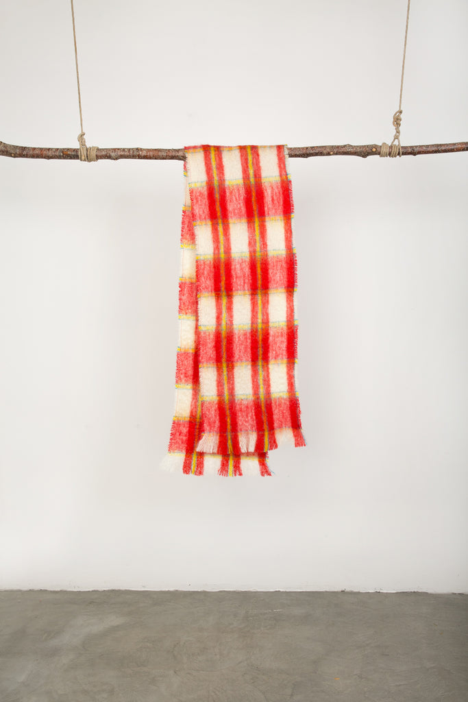 red tartan small scarf