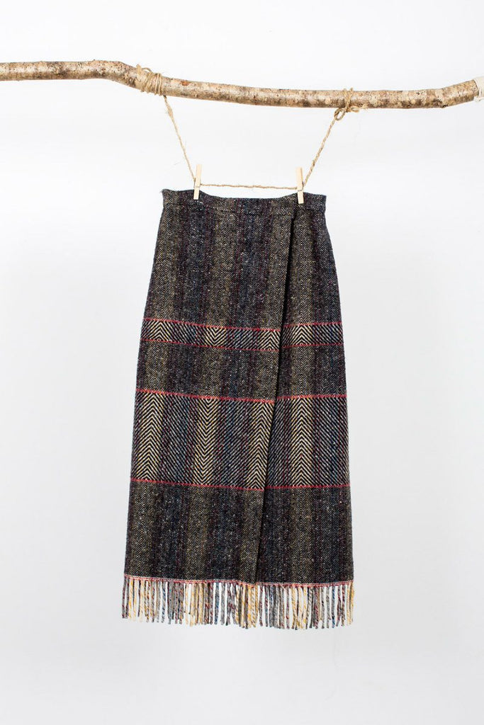 classic weave skirt - black