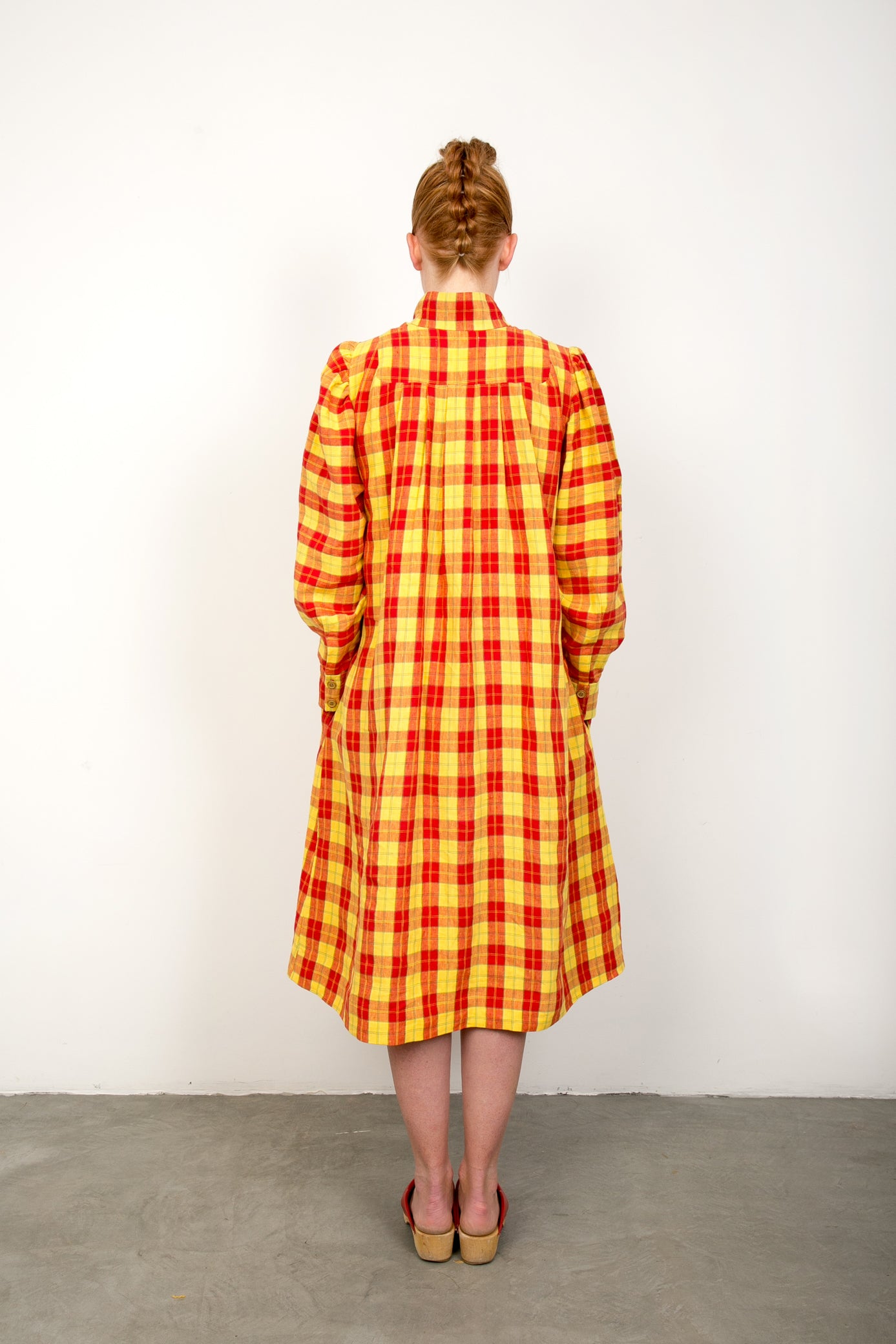 tartan shirt dress Drill Plaid Tartan Check Flannel Navy Check Mini Shirt Dress by Ragged Priest Black Salt