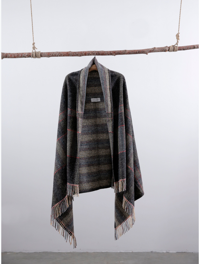 Charcoal Merino Blanket coat