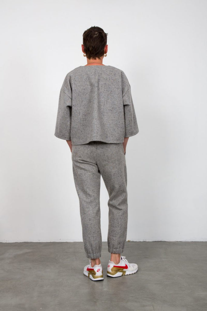 Grey tweed sweatshirt