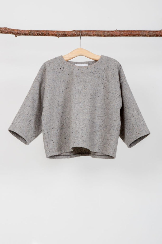 Grey tweed sweatshirt