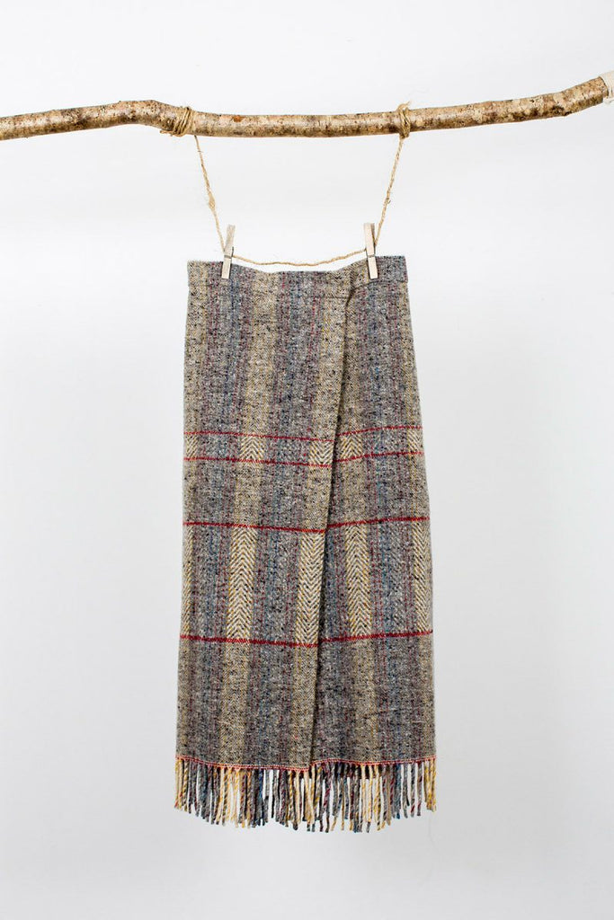 classic weave skirt - grey
